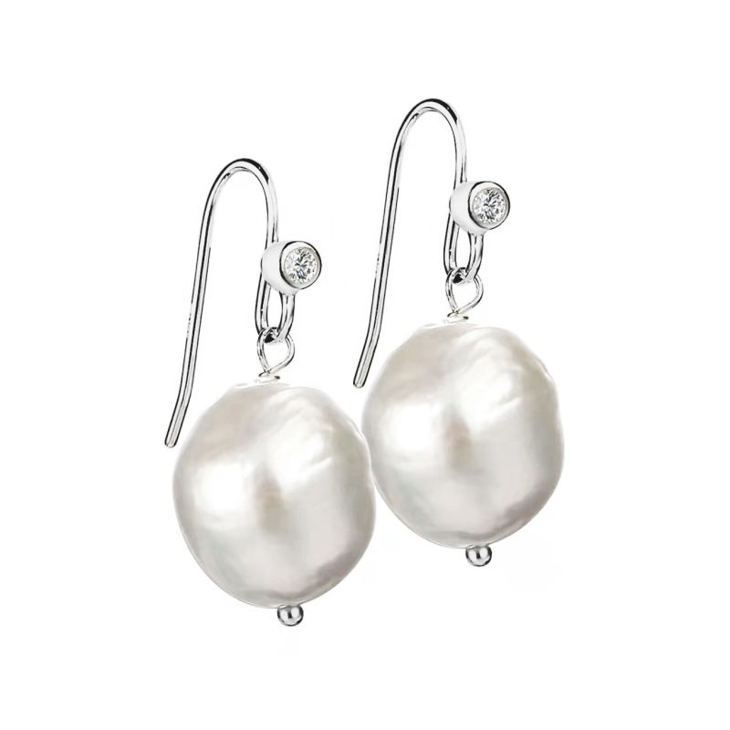BETSY PEARL EARRING | SILVER