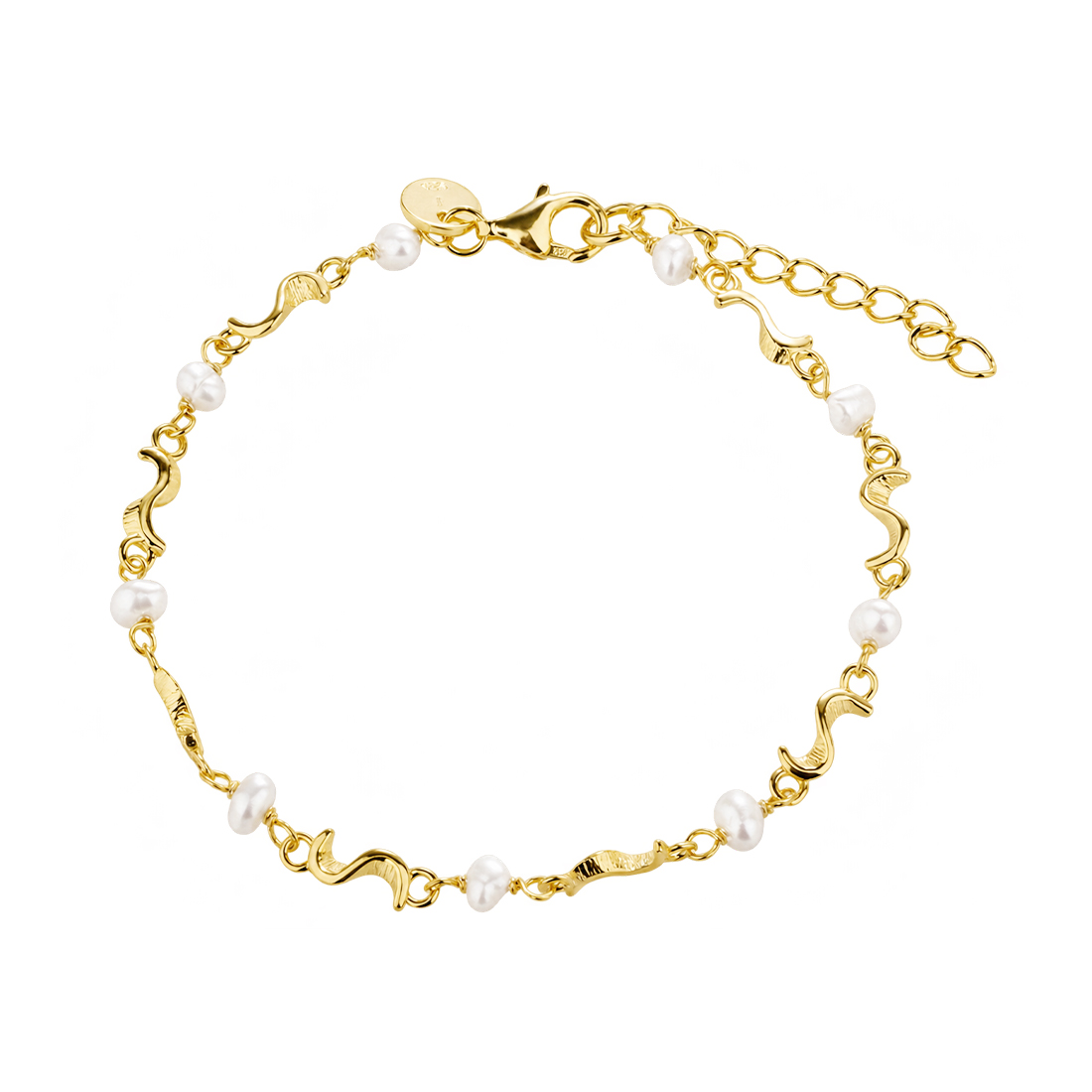Aqua Dulce - Rhumba Pearl Bracelet i forgyldt sølv
