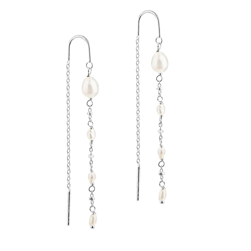 *RICE DOT EARTHREAD | SILVER