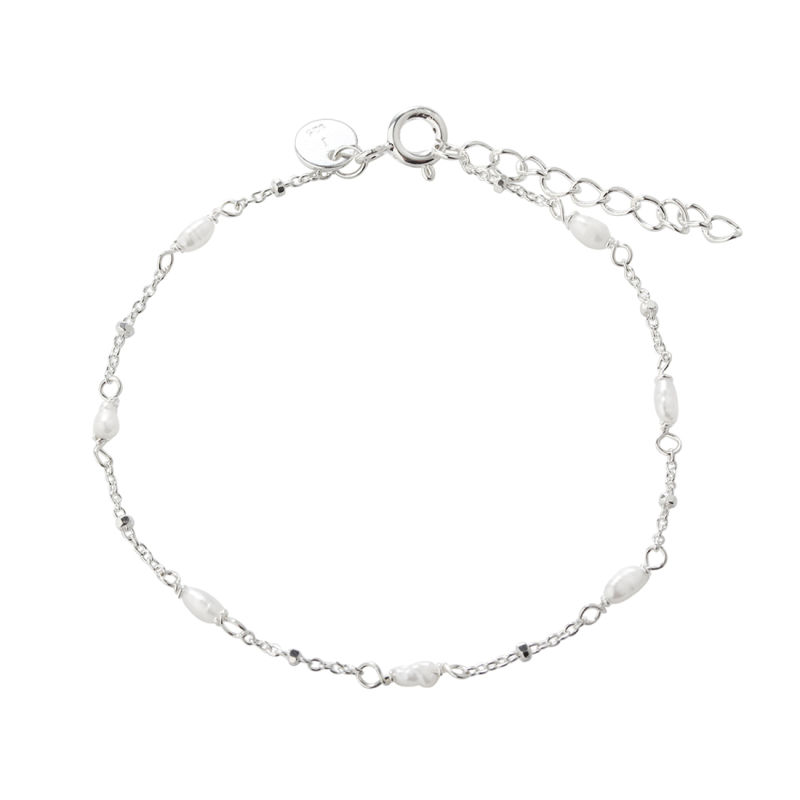 *RICE DOT SINGLE BRACELET | SILVER