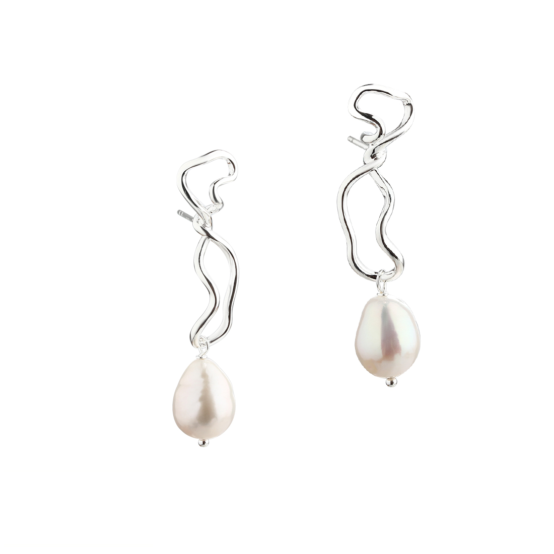 CURLY BODIL EARSTUD | SILVER