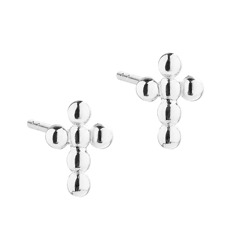 NEW CROSS EARSTUD | SILVER