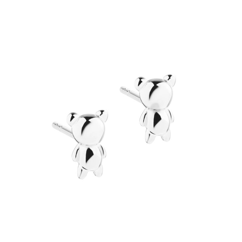 TINY TEDDY EARSTUD | SILVER