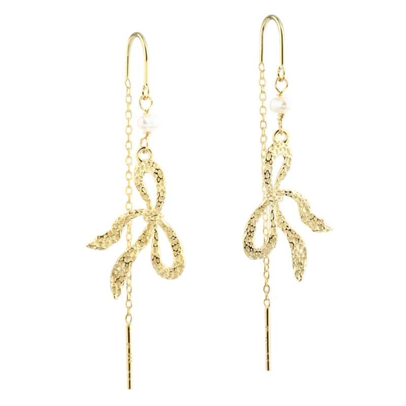 *HANGING BOW EARTHREAD | GOLDEN