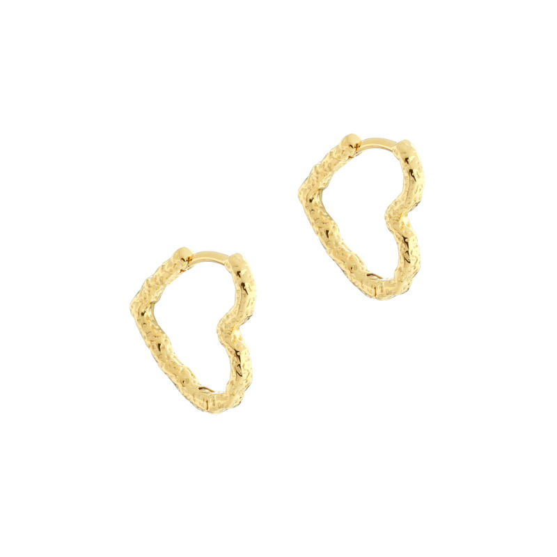 LOVE ME HEART HOOP SMALL | GOLDEN