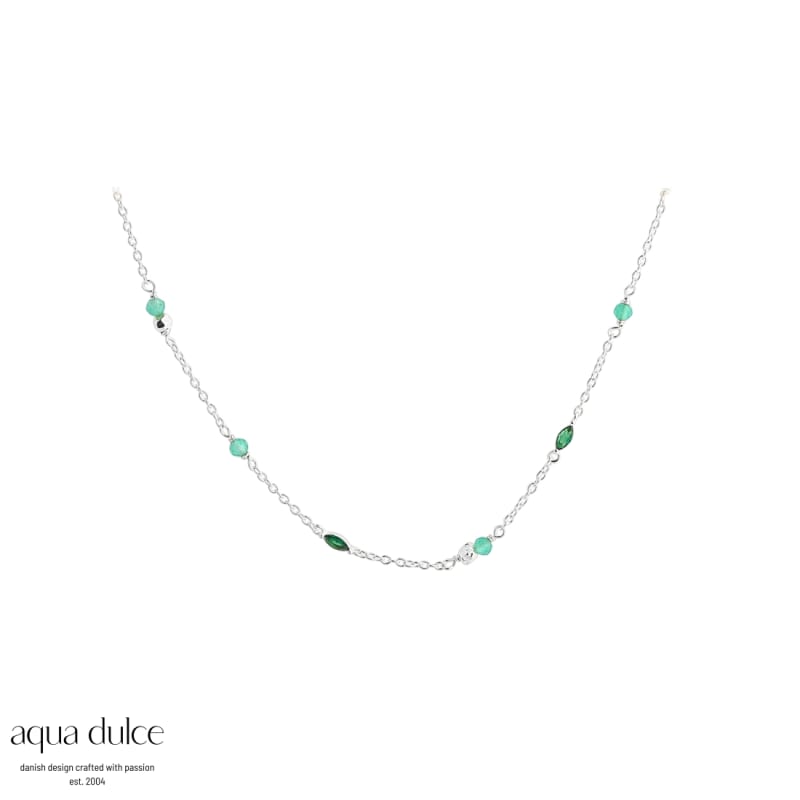 Green Garden Necklace Silver Fra Aqua Dulce