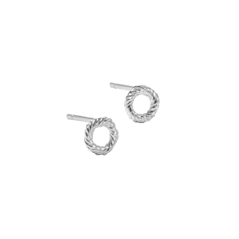 TWISTED EARSTUD SMALL | SILVER