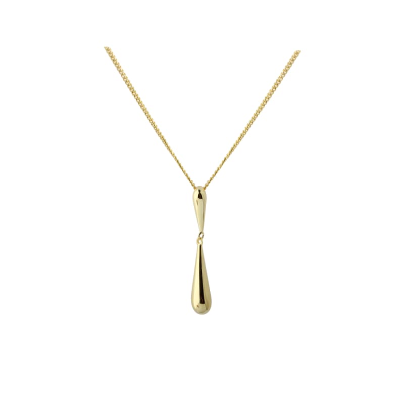 Shiny Drop Necklace Golden Fra Aqua Dulce