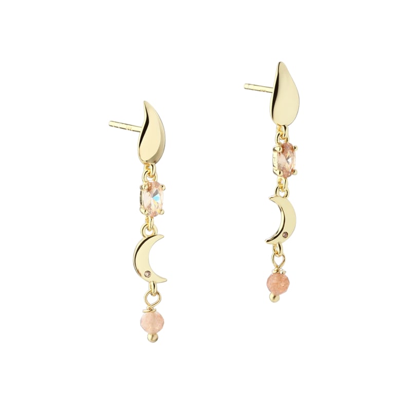 Blush Earstud Golden Fra Aqua Dulce