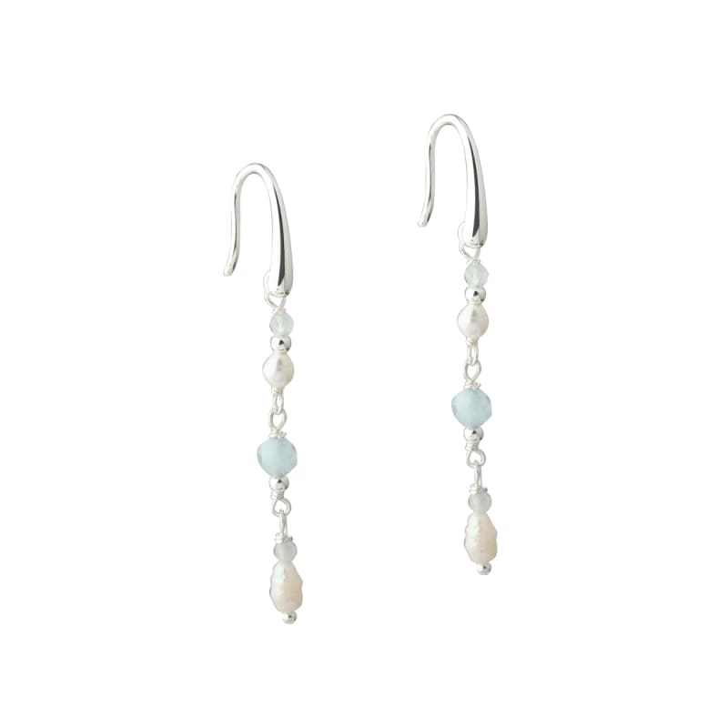 SINNA PEARL EARHOOK | SILVER