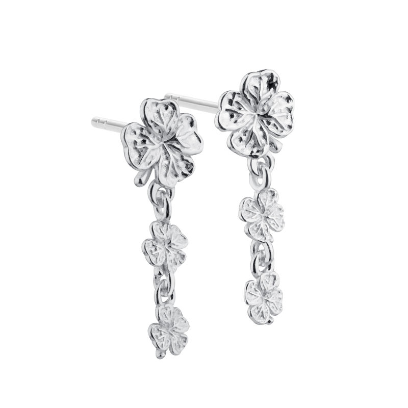 CLOVER LONG EARSTUD | SILVER