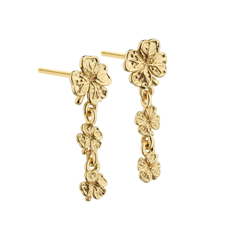 CLOVER LONG EARSTUD | GOLDEN