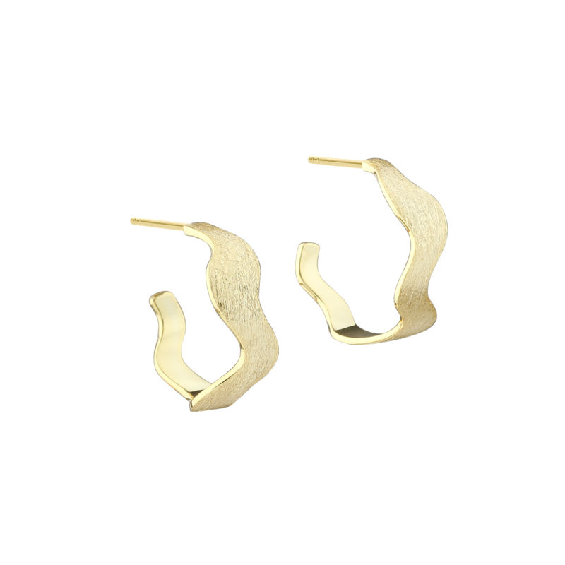 DREAMLIT WAVY HOOP 18 MM. | GOLDEN