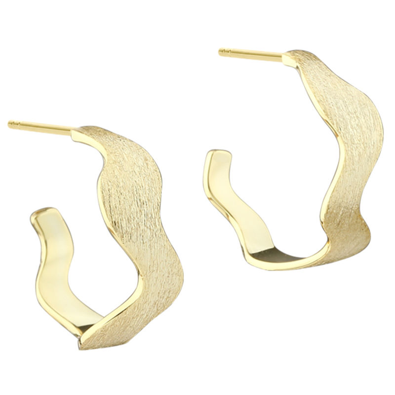 DREAMLIT WAVY HOOP 18 MM. | GOLDEN