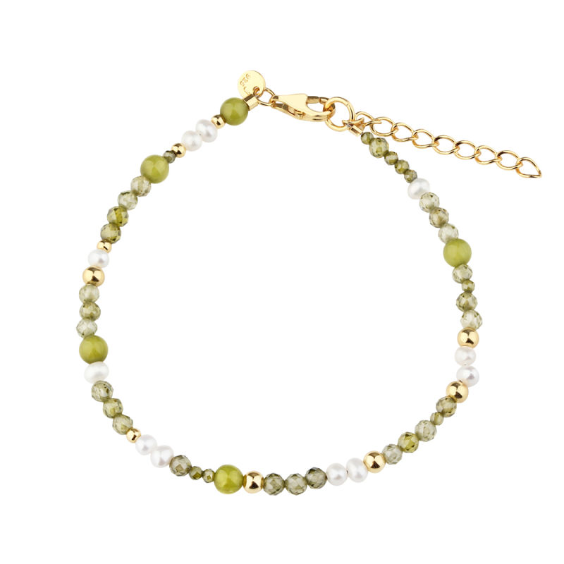 AYA OLIVE BRACELET | GOLDEN