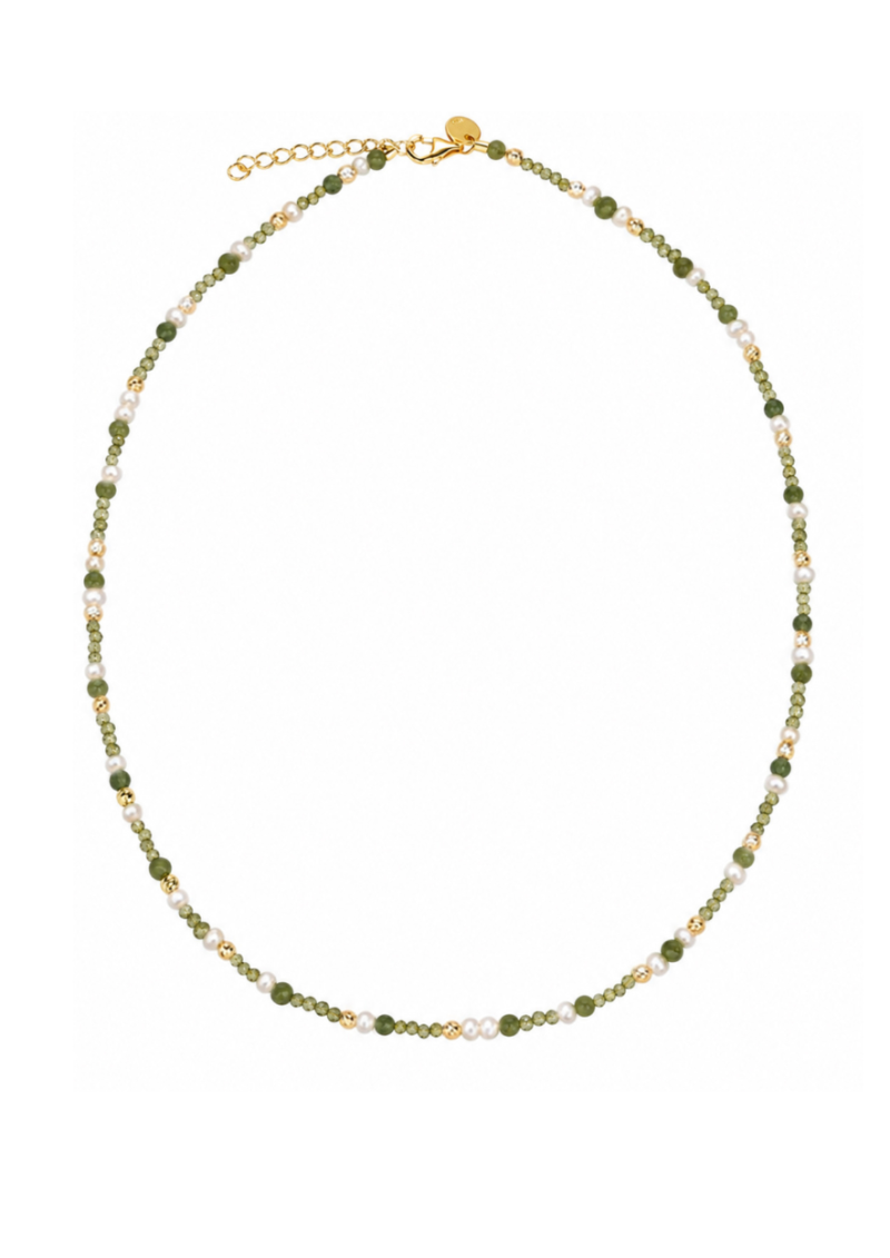 AYA OLIVE NECKLACE | GOLDEN