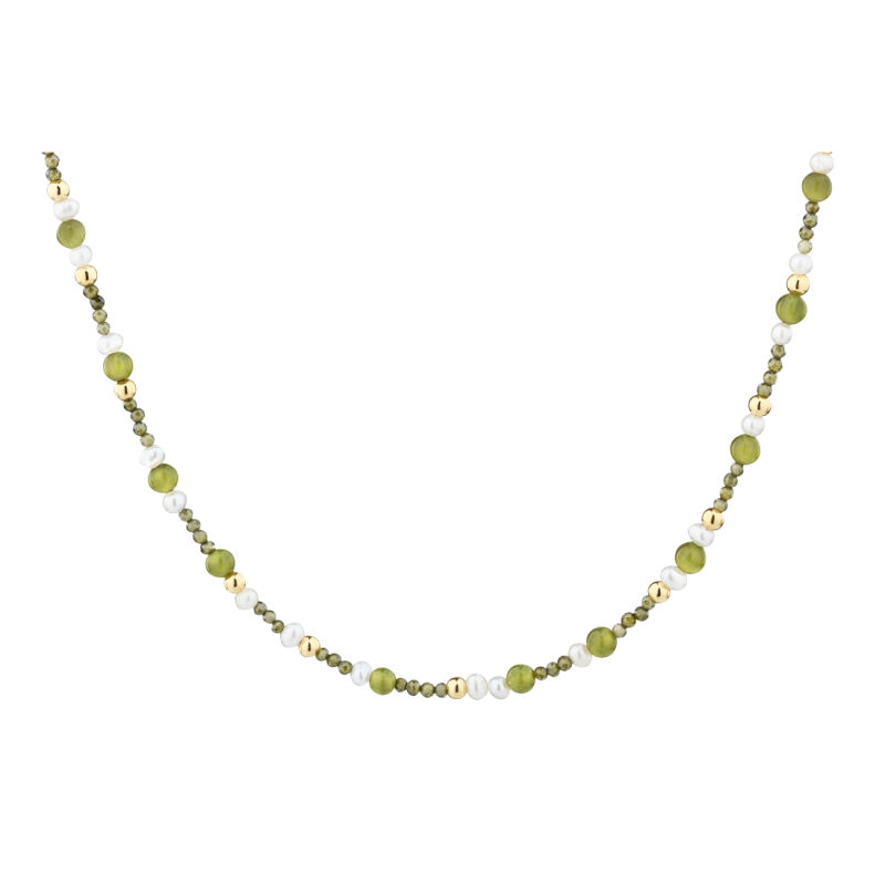 AYA OLIVE NECKLACE | GOLDEN