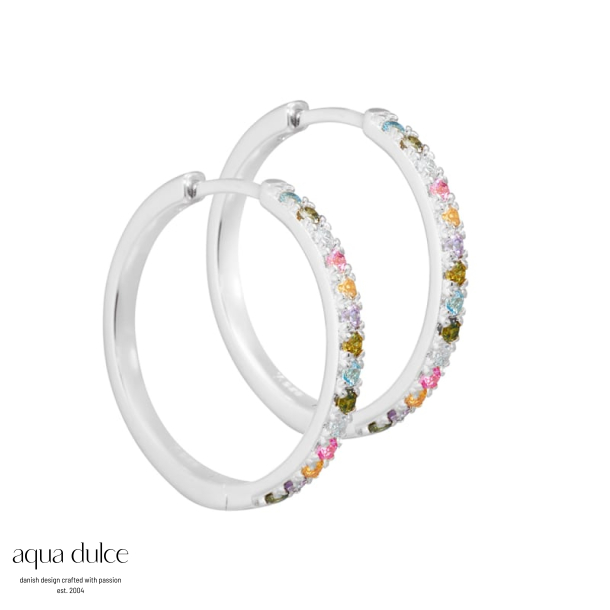 ELINA PASTEL HOOP | SILVER