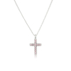 ROSE CROSS NECKLACE | SILVER