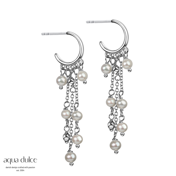 WENDY PEARL HOOP | SILVER