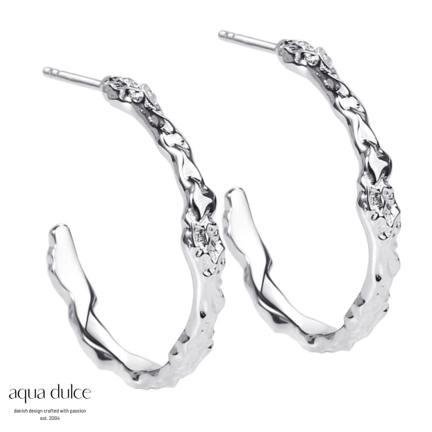 *MILA HOOP 25 MM. | SILVER