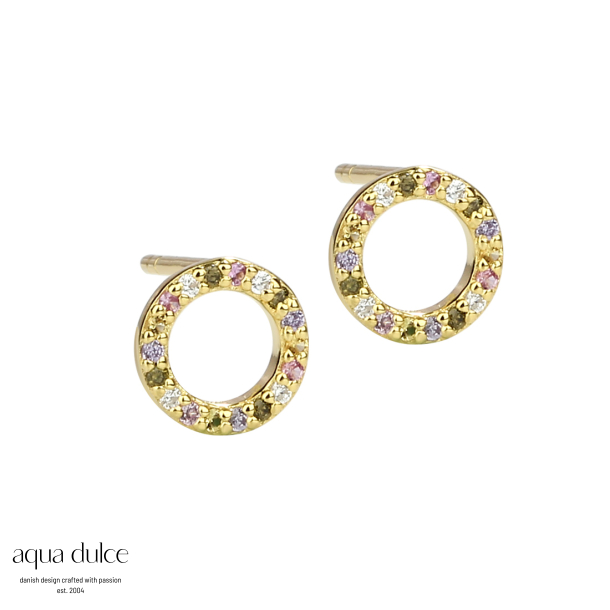 PASTEL CIRCLE EARSTUD | GOLDEN