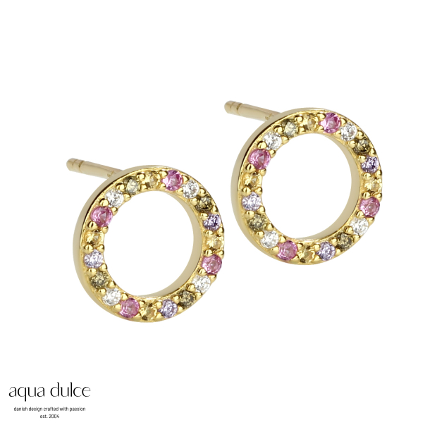 PASTEL CIRCLE EARSTUD | GOLDEN