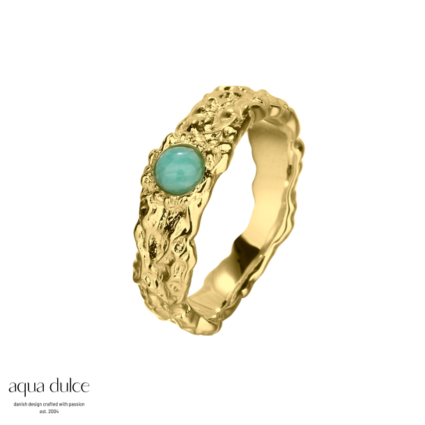 Ring | AMAZONIT MILA RING GOLD