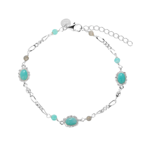 *AMAZONIT MILA BRACELET | SILVER
