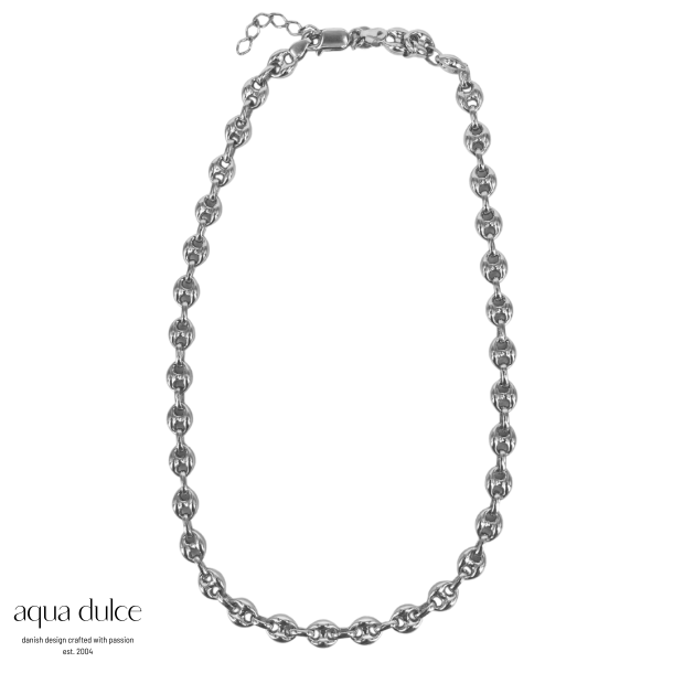 BIG COFFEY NECKLACE | SILVER