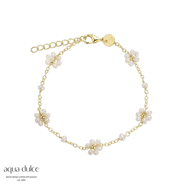 DAISY PEARL BRACELET | GOLDEN