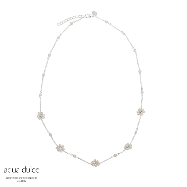 DAISY PEARL NECKLACE | SILVER
