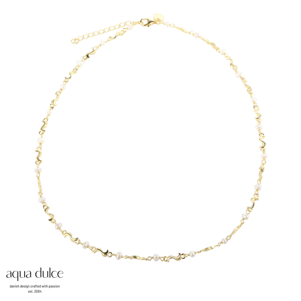 RHUMBA PEARL NECKLACE | GOLDEN