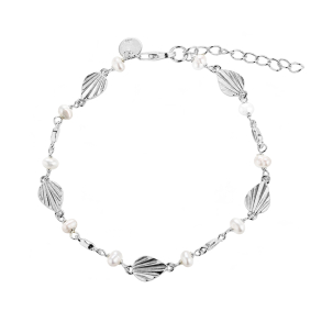 *FAN PEARL BRACELET | SILVER