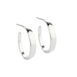 BB HOOP SHINY SMALL | SILVER