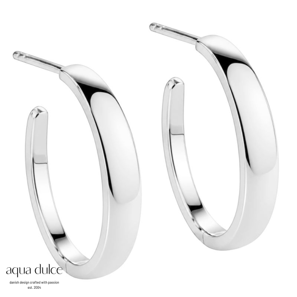 BB HOOP SHINY BIG 30 MM | SILVER