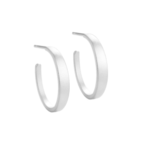 BB HOOP SAND SMALL | SILVER