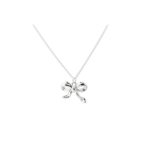 *NEW CURVE BOW | NECKLACE SILVER