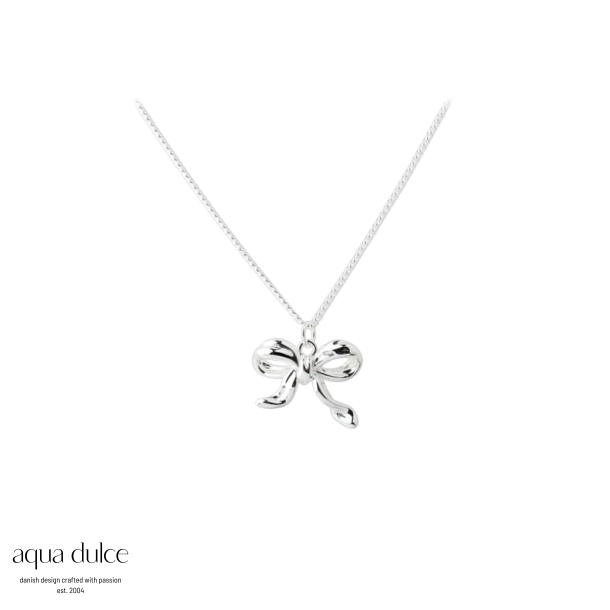*NEW CURVE BOW | NECKLACE SILVER