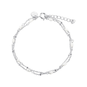*RICE DOT DOUBLE BRACELET  | SILVER