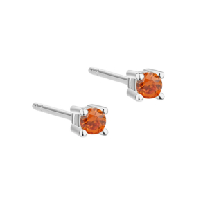 MINI KAYA ORANGE EARSTUD | SILVER