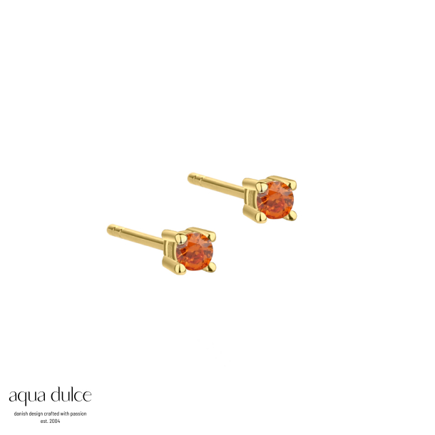 MINI KAYA ORANGE EARSTUD | GOLDEN