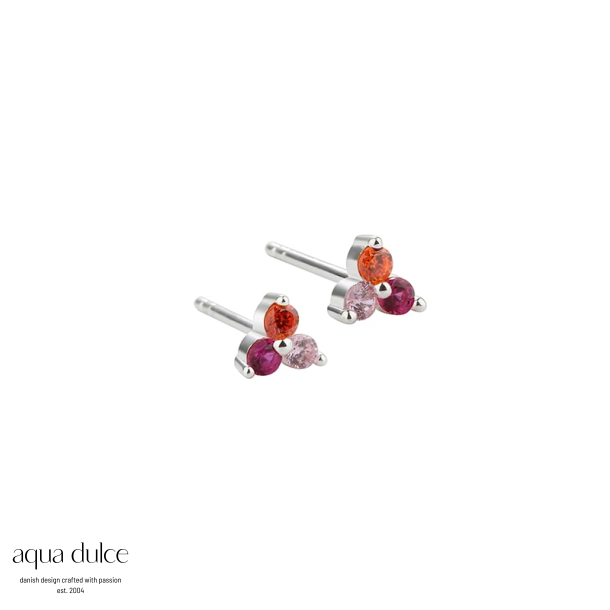 GUNNVA PINK EARSTUD | SILVER