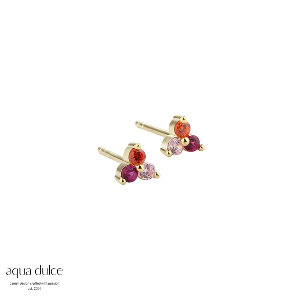 GUNNVA PINK EARSTUD | GOLDEN