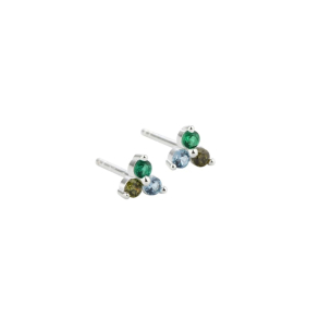 GUNNVA GREEN EARSTUD | SILVER
