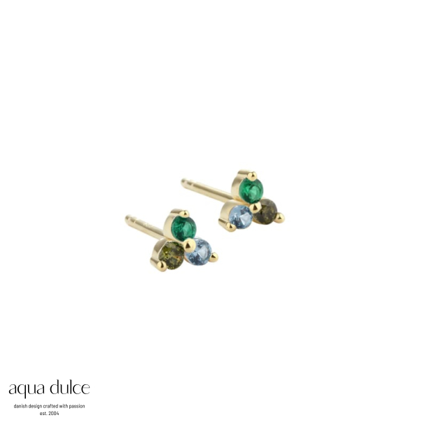 GUNNVA GREEN EARSTUD | GOLDEN