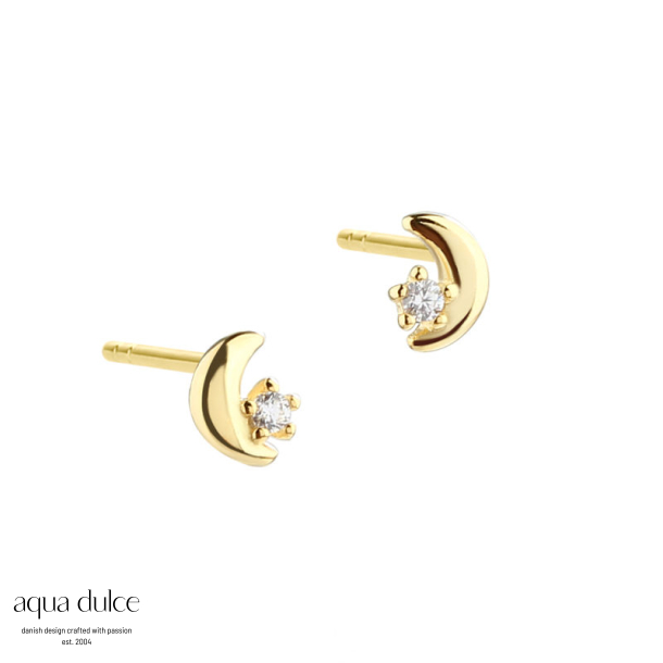 DARLING MOON EARSTUD | GOLDEN
