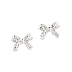 DARLING BOW EARSTUD | SILVER