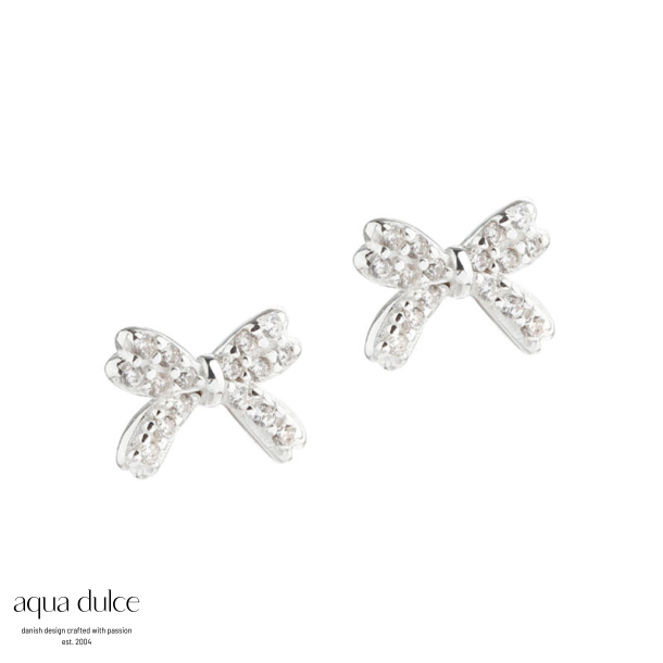 DARLING BOW EARSTUD | SILVER