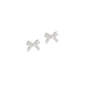 DARLING BOW EARSTUD | SILVER